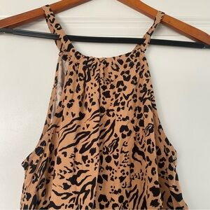 Leopard print cut away should dress